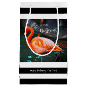 Flamingo wagen es, einen anderen Namen für schwarz Kleine Geschenktüte (Vorderseite)