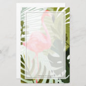 Flamingo-Wald Briefpapier (Vorne/Hinten)