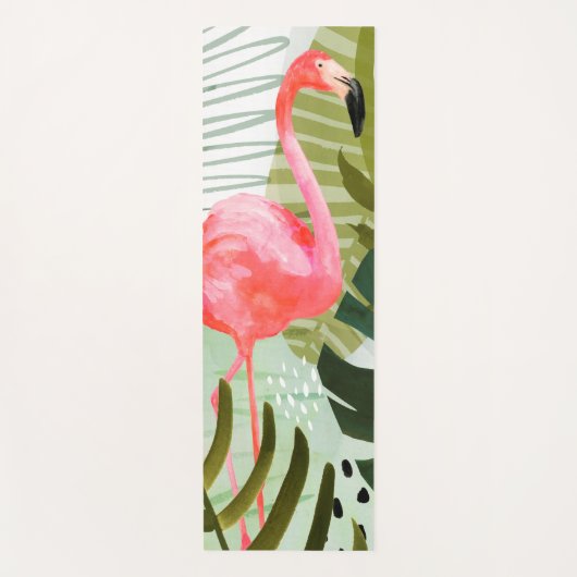 Flamingo-Wald Yogamatte (Vorderseite)