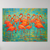 Flamingo Wall Art Poster oder Decoupage Paper (Vorne)