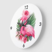 Flamingo Wall Clock Große Wanduhr (Winkel)
