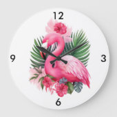 Flamingo Wall Clock Große Wanduhr (Vorderseite)