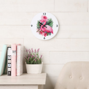 Flamingo Wall Clock Große Wanduhr