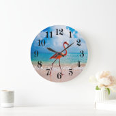 Flamingo Wall Clock Große Wanduhr (Zuhause)