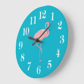 Flamingo Wall Clock Große Wanduhr (Winkel)