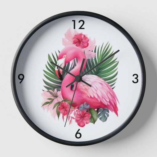 Flamingo Wall Clock Uhr (Vorderseite)