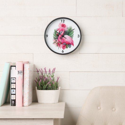 Flamingo Wall Clock Uhr (Lesesaal)