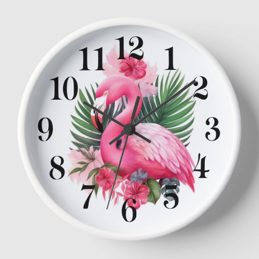 Flamingo Wall Clock Uhr (Vorderseite)