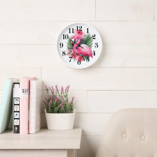 Flamingo Wall Clock Uhr (Lesesaal)