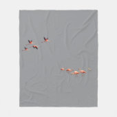 Flamingo-Wandkunst Fleecedecke (Vorderseite)