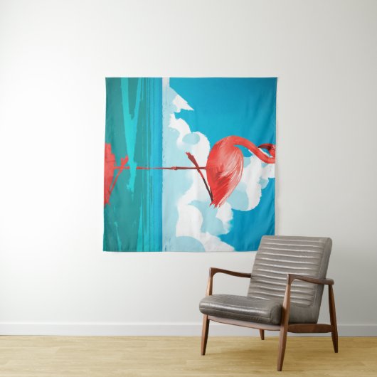 Flamingo Wandteppich (Beispiel (Horizontal))