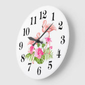 Flamingo Wanduhr (Winkel)
