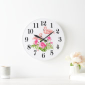 Flamingo Wanduhr (Zuhause)