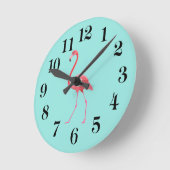 Flamingo Wanduhr (Winkel)