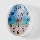 Flamingo Wanduhr (Winkel)