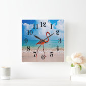 Flamingo Wanduhr (Zuhause)