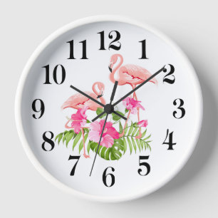 Flamingo Wanduhr