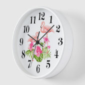 Flamingo Wanduhr (Winkel)