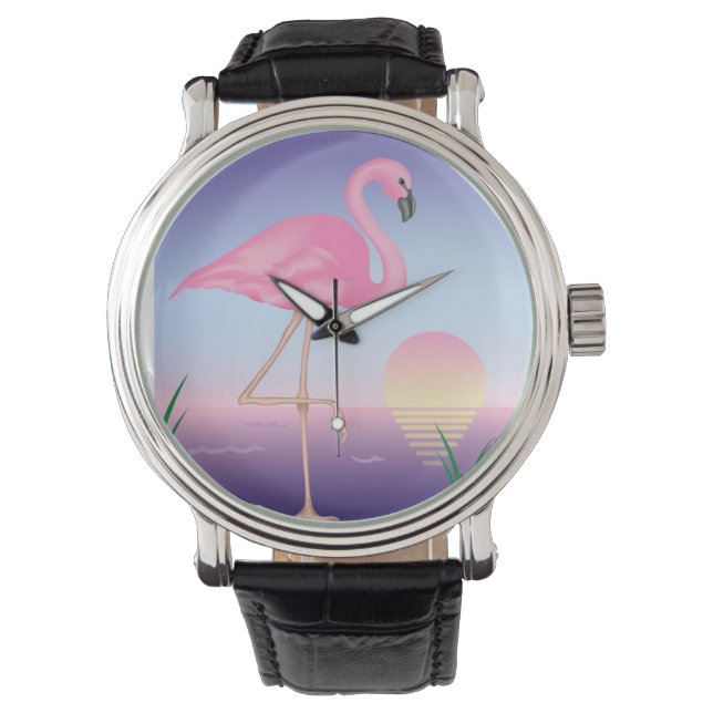 Flamingo Watch Armbanduhr (Vorderseite)