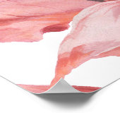 Flamingo Watercolor: Nahtloses kleines Muster Poster (Ecke)