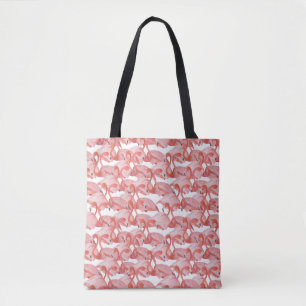 Flamingo Watercolor: Nahtloses kleines Muster Tasche