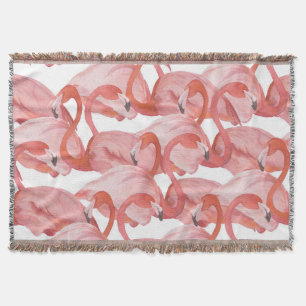 Flamingo Watercolor: Nahtloses Muster Decke