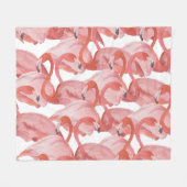 Flamingo Watercolor: Nahtloses Muster Fleecedecke (Vorderseite (Horizontal))