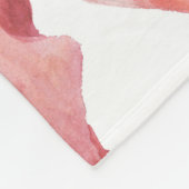 Flamingo Watercolor: Nahtloses Muster Fleecedecke (Ecke)