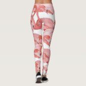 Flamingo Watercolor: Nahtloses Muster Leggings (Rückseite)