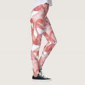Flamingo Watercolor: Nahtloses Muster Leggings (Rechts)