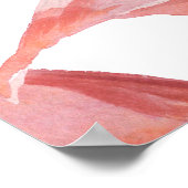 Flamingo Watercolor: Nahtloses Muster Poster (Ecke)