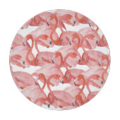 Flamingo Watercolor: Nahtloses Muster Schneidebrett (Vorderseite)