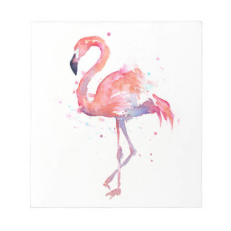 Flamingo Watercolor Notepad Notizblock