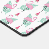 Flamingo & Watermelon Pastel Muster 2 Schreibtischunterlage (Ecke)