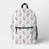 Flamingo & Watermelon Pastel Pattern Bedruckter Rucksack (Vorderseite)