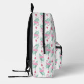 Flamingo & Watermelon Pastel Pattern Bedruckter Rucksack (Links)