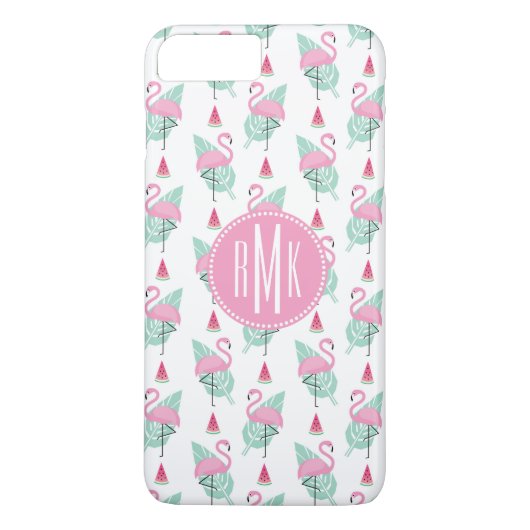Flamingo & Watermelon Pastel Pattern Case-Mate iPhone Hülle (Rückseite)