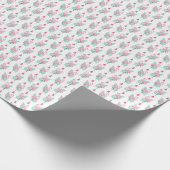 Flamingo & Watermelon Pastel Pattern Geschenkpapier (Ecke)