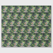 Flamingo Wearing Pink Sneakers and Headphone Geschenkpapier (Flach)