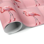 Flamingo Wearing Red High Heels Geschenkpapier (Rolleneckpunkt)