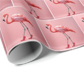 Flamingo Wearing Red High Heels Geschenkpapier (Rolleneckpunkt)