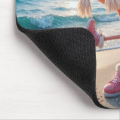 Flamingo Wearing Winter Boots and Scarf Mousepad (Ecke)