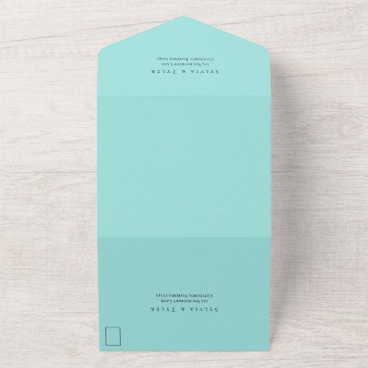 Flamingo Wedding All In One Einladung (Außenbereich)