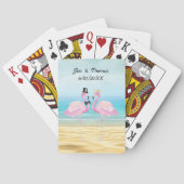 Flamingo Wedding Bicycle Playing Karten Spielkarten (Rückseite)
