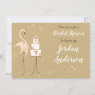 Flamingo Wedding Brautparty Landschaft Einladung
