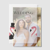 Flamingo Wedding Einladung (Versatz (Ehepaar))