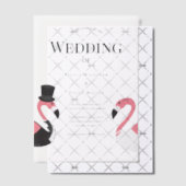 Flamingo Wedding Einladung (Versetzt (Einladung))