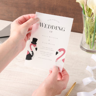 Flamingo Wedding Einladung