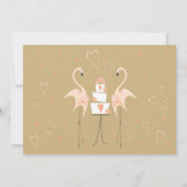 Flamingo Wedding lansdcape Einladung (Rückseite)