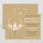 Flamingo Wedding lansdcape Einladung (Vorne/Hinten)